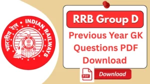 RRB Group D Previous Year GK Questions with Answers PDF 2025