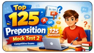 Top 125 Preposition Mock Test 2 Exercises For Competitive Exams