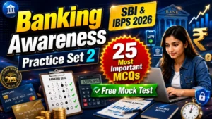 Banking Awareness MCQs Practice Set 2: Free Mock Test for SBI & IBPS 2026